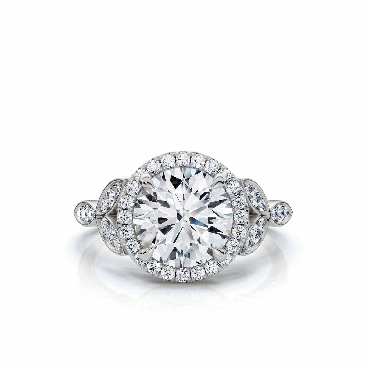 14K White Gold Danaya Nature Inspired Lab Grown Diamond Ring (1/4 ct. tw)