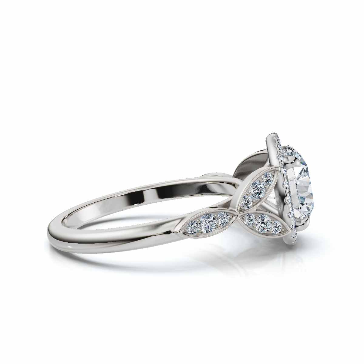 14K White Gold Danaya Nature Inspired Lab Grown Diamond Ring (1/4 ct. tw)