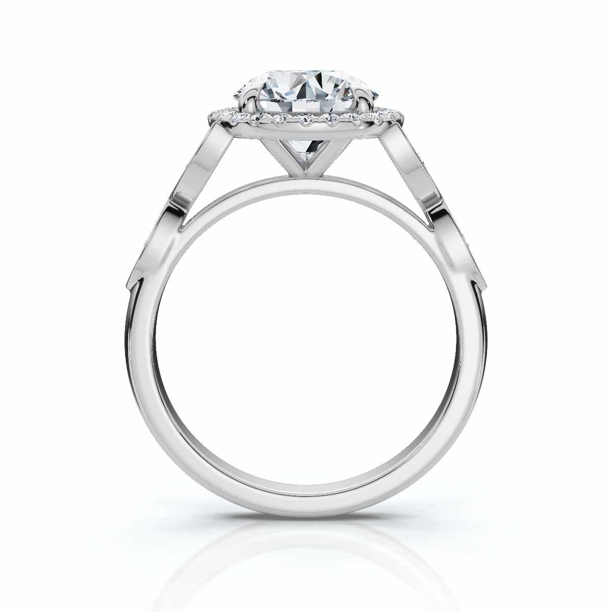 14K White Gold Danaya Nature Inspired Lab Grown Diamond Ring (1/4 ct. tw)