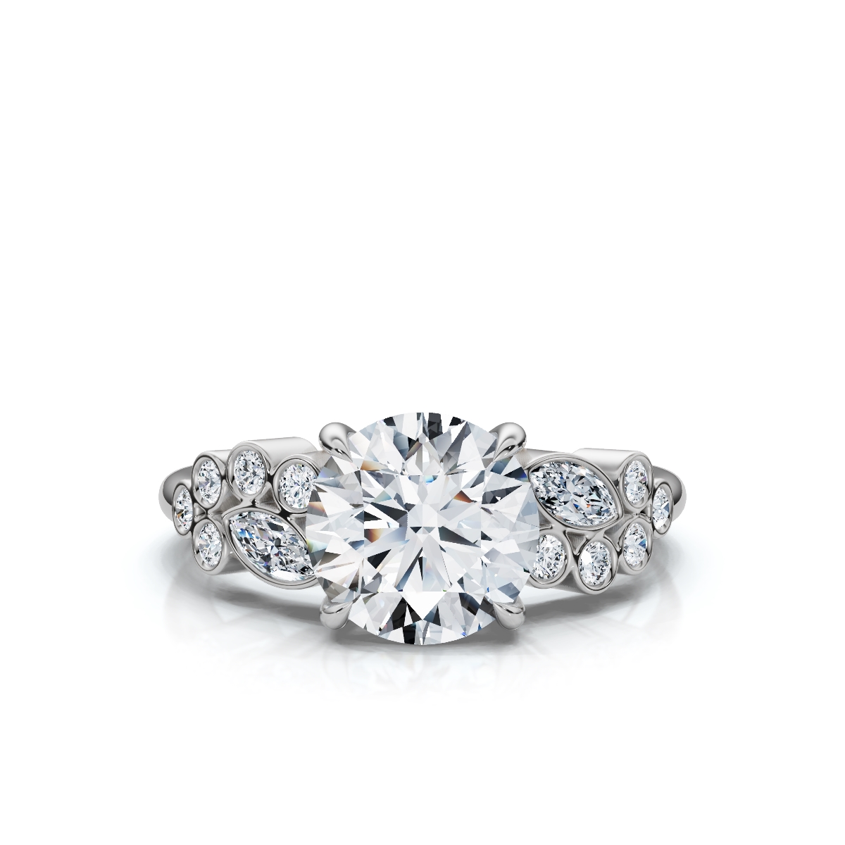 14K White Gold Noema Accents Lab Grown Diamond Ring (1/4 ct. tw)