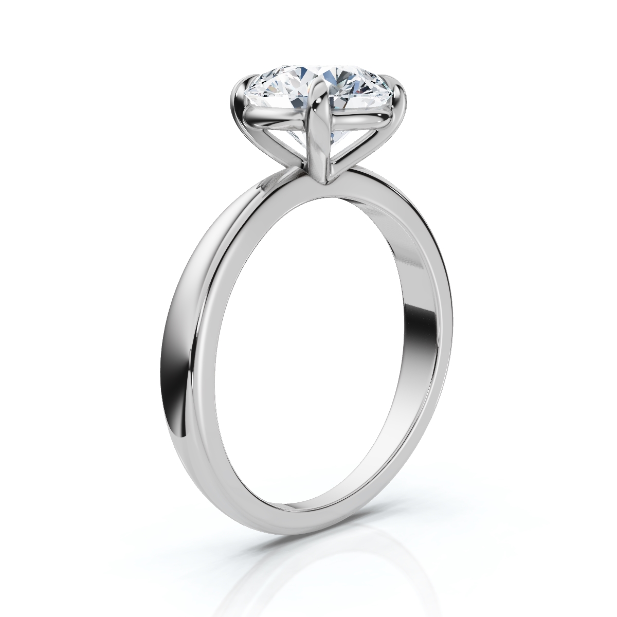 14K White Gold Oaklynn Solitaire Engagement Ring 
