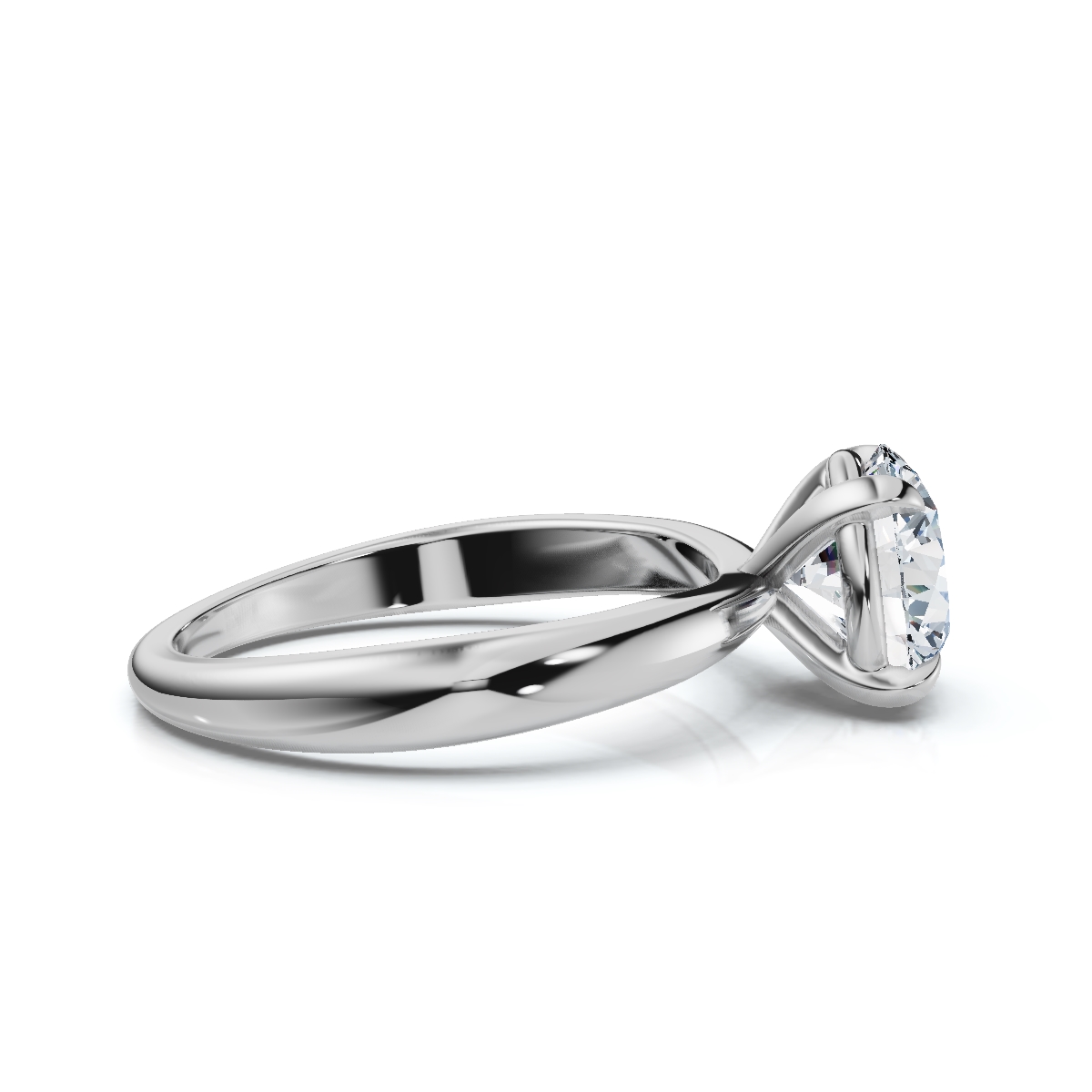 14K White Gold Oaklynn Solitaire Engagement Ring 