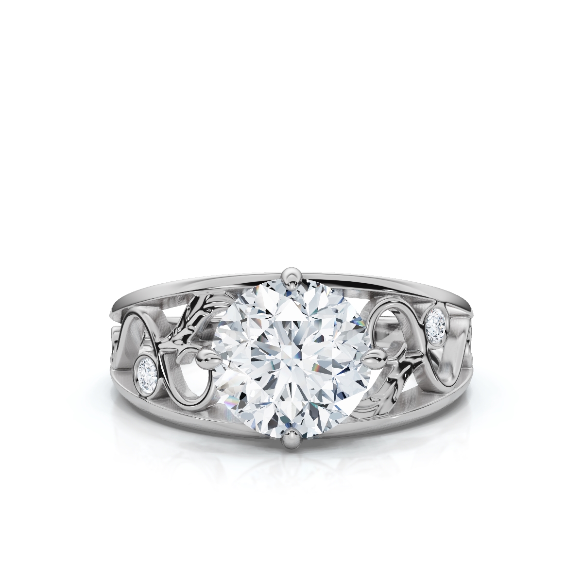 14K White Gold Valkyrie Lab Grown Diamond Ring (1/20 ct. tw)