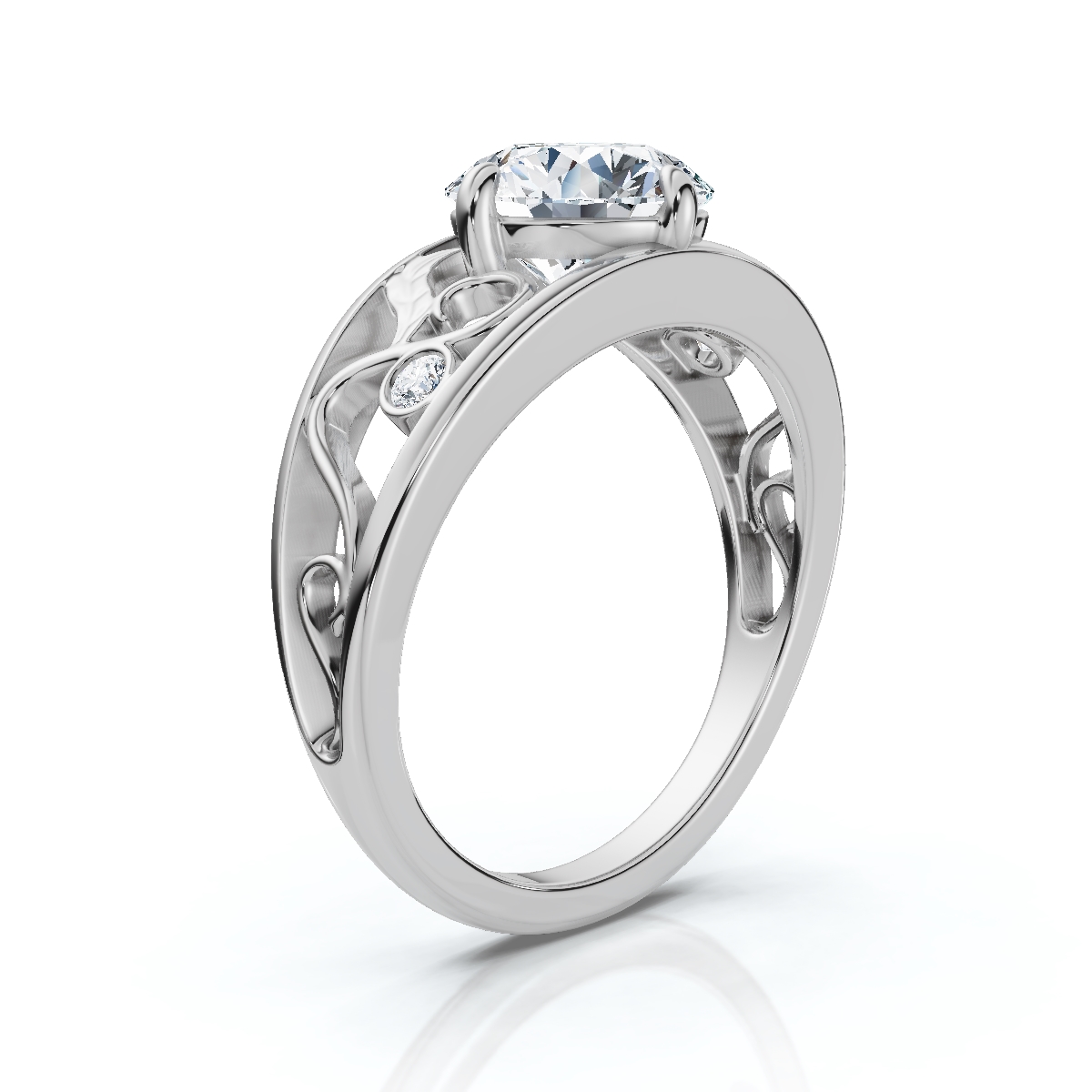14K White Gold Valkyrie Lab Grown Diamond Ring (1/20 ct. tw)