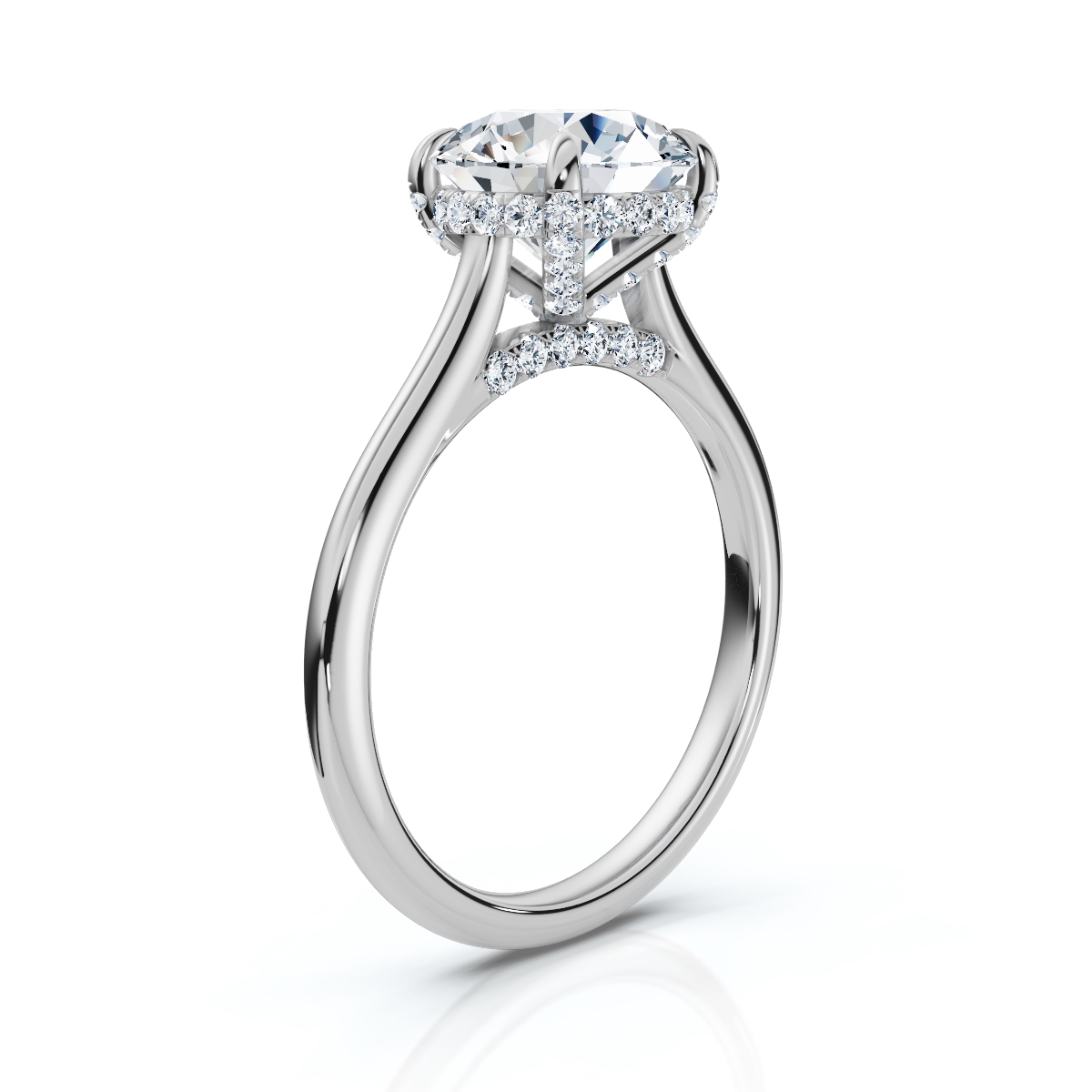 14K White Gold Alurae Hidden Accents Lab Grown Diamond Ring (1/4 ct. tw)