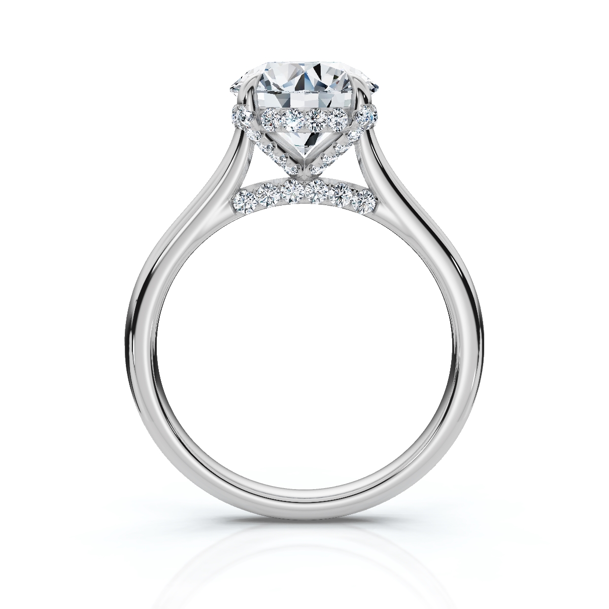 14K White Gold Alurae Hidden Accents Lab Grown Diamond Ring (1/4 ct. tw)