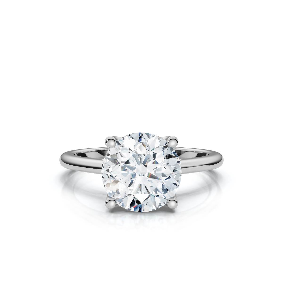 14K White Gold Braelith Hidden Accents Lab Grown Diamond Engagement Ring (1/20 ct. tw)
