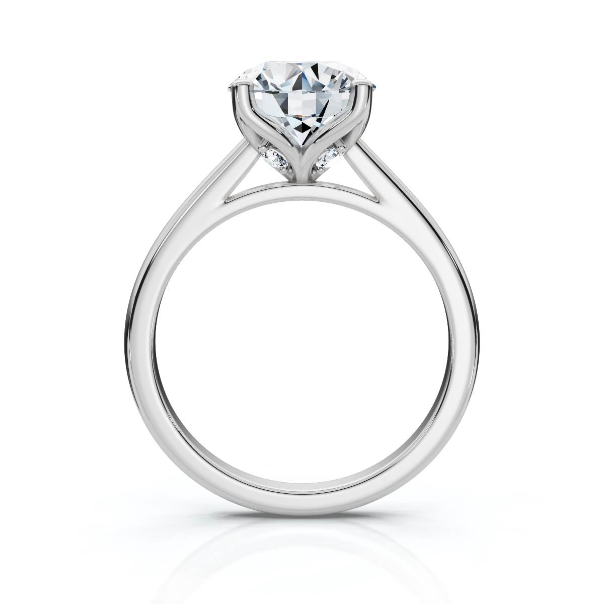 14K White Gold Braelith Hidden Accents Lab Grown Diamond Engagement Ring (1/20 ct. tw)