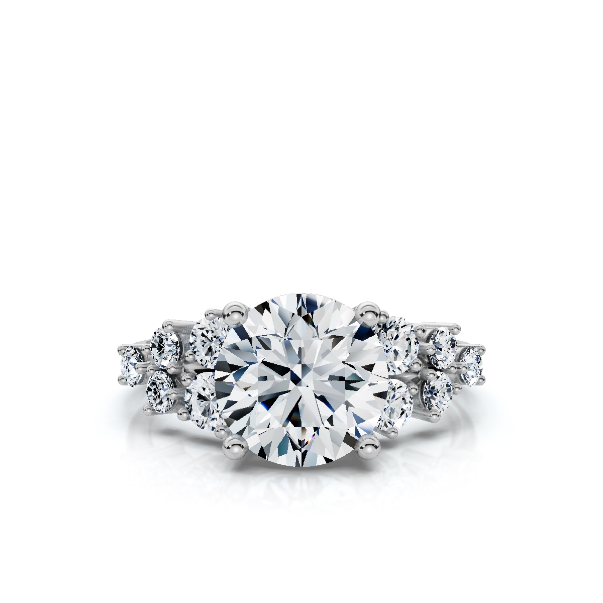 14K White Gold Lioren Accents Lab Grown Diamond Ring (2/5 ct. tw)