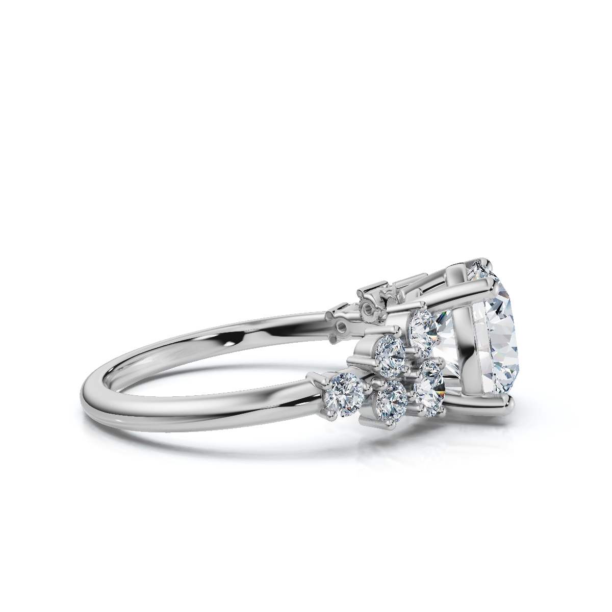 14K White Gold Lioren Accents Lab Grown Diamond Ring (2/5 ct. tw)