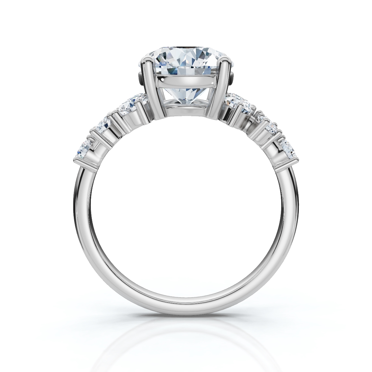 14K White Gold Lioren Accents Lab Grown Diamond Ring (2/5 ct. tw)