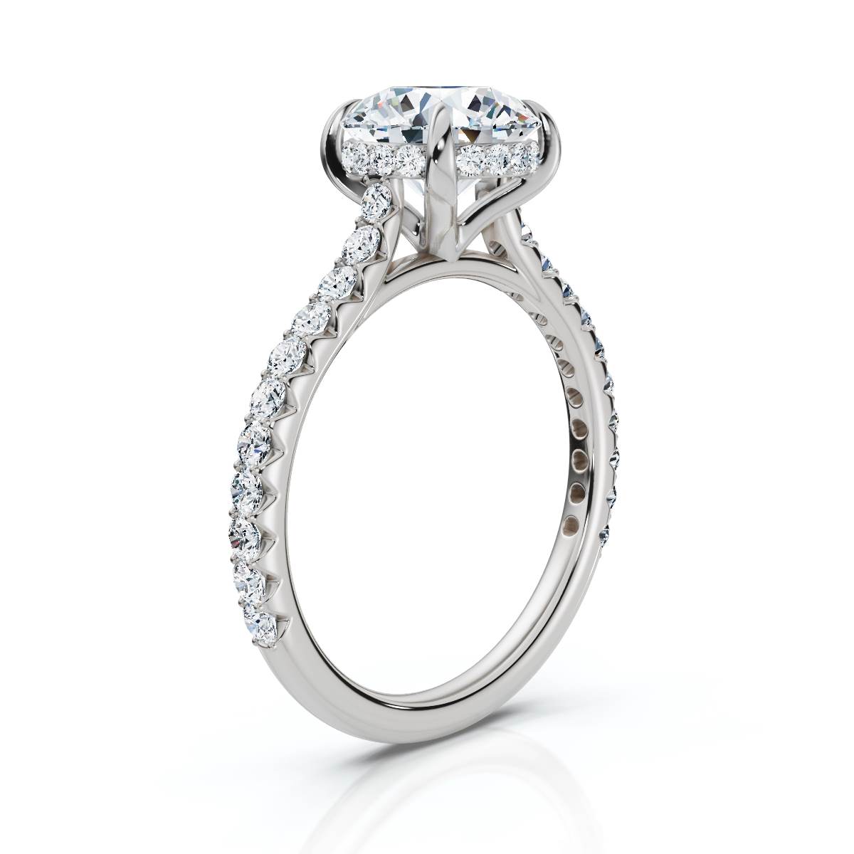14K White Gold Yumiko Hidden Accents Lab Grown Diamond Ring (2/5 ct. tw)