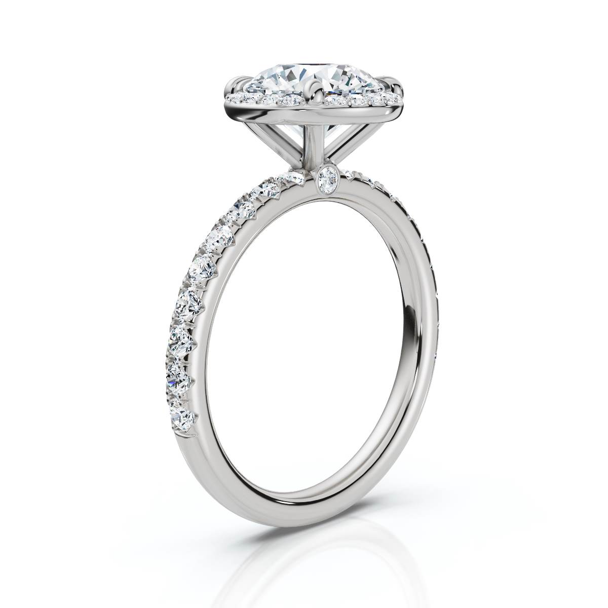 14K White Gold Elira Halo Lab Grown Diamond Ring (1/2 ct. tw)