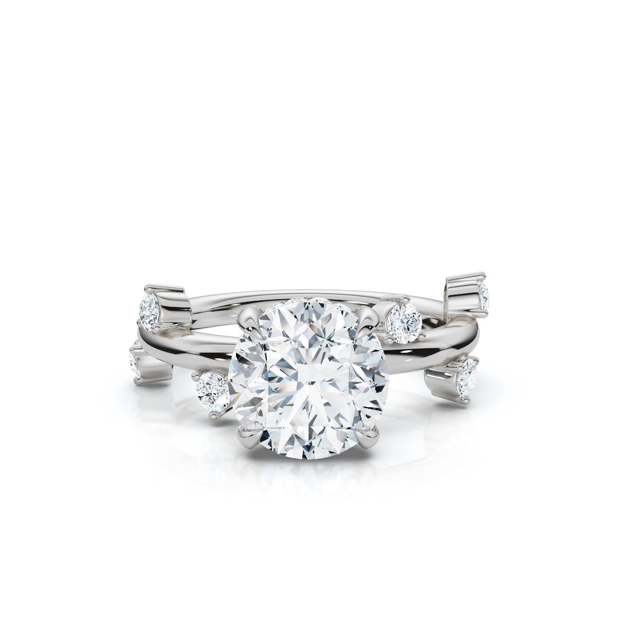 14K White Gold Orielle Accents Lab Grown Diamond Ring (1/3 ct. tw)