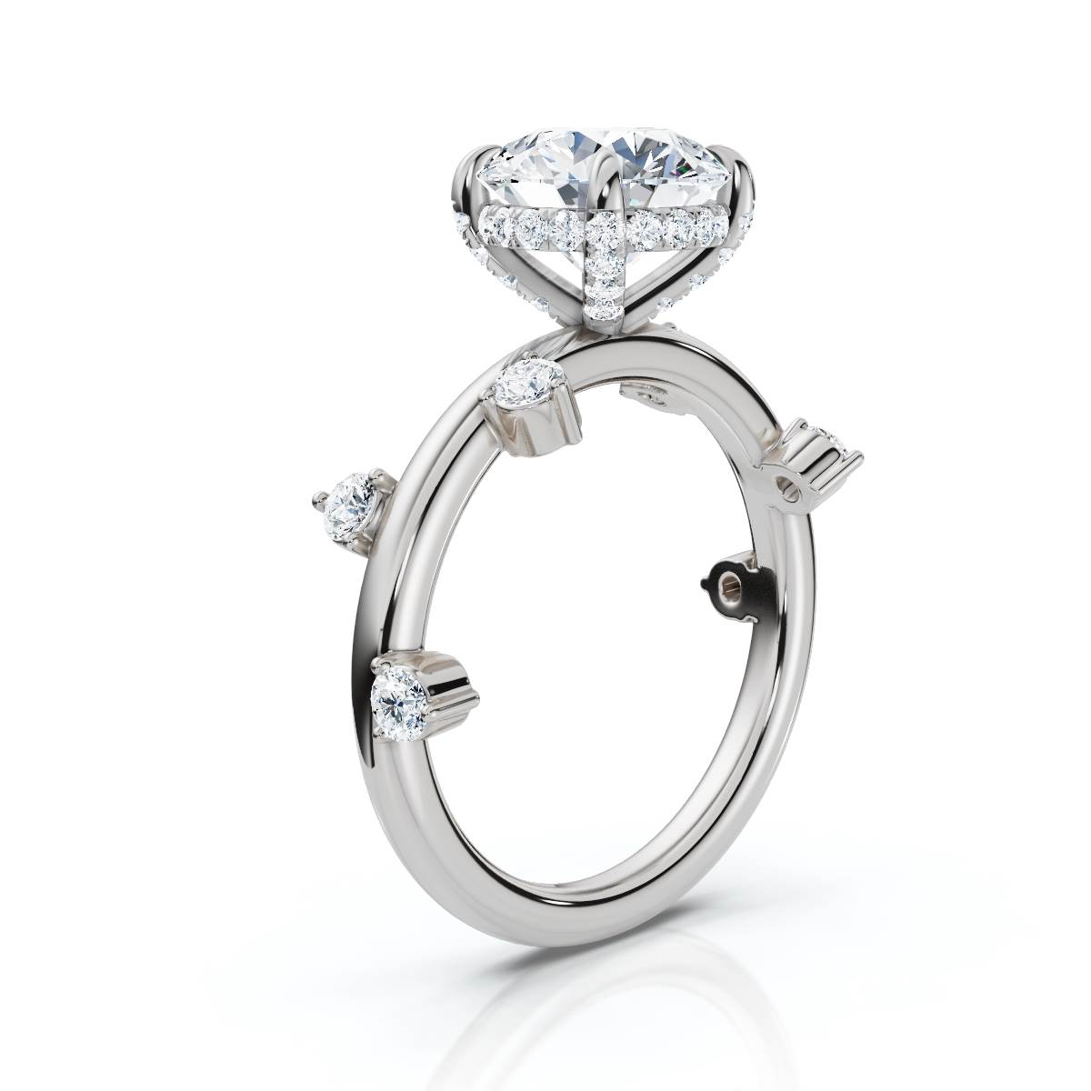 14K White Gold Orielle Accents Lab Grown Diamond Ring (1/3 ct. tw)