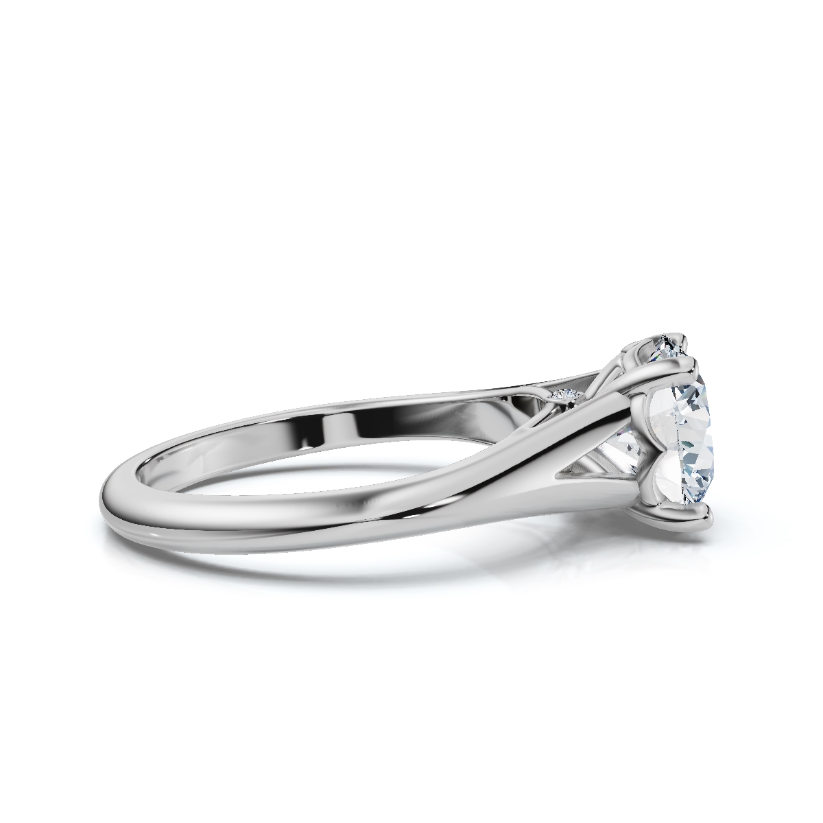 14K White Gold Onyx Hidden Accents Lab Grown Diamond Ring (1/20 ct. tw)