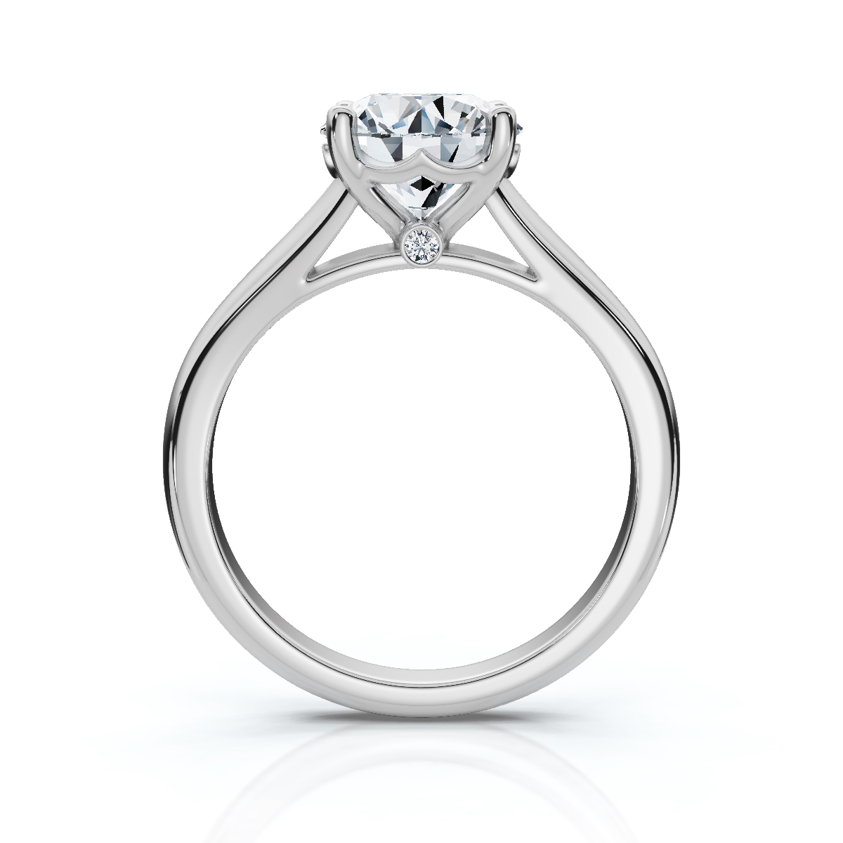 14K White Gold Onyx Hidden Accents Lab Grown Diamond Ring (1/20 ct. tw)