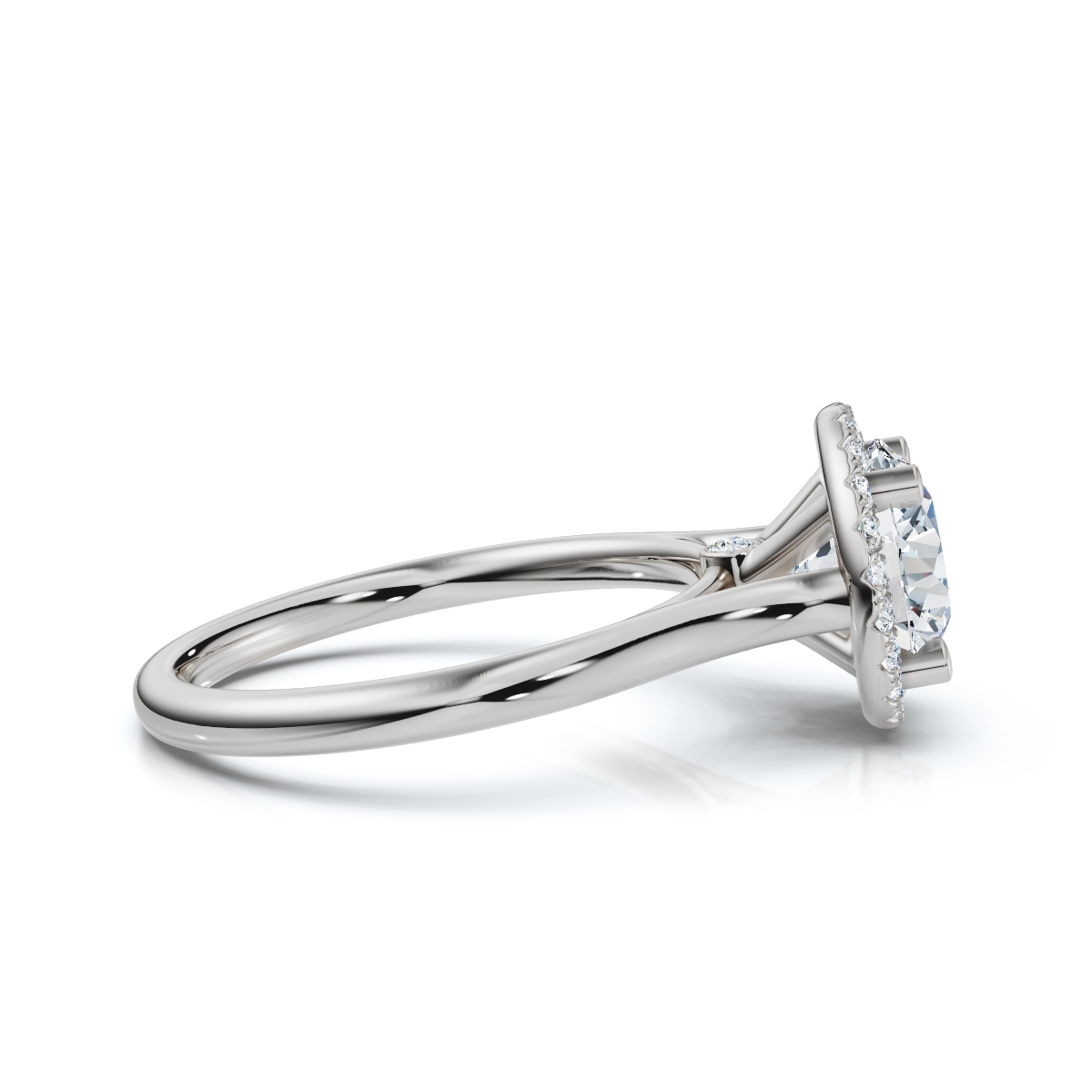 14K White Gold Crimson Halo Lab Grown Diamond Ring (1/6 ct. tw)