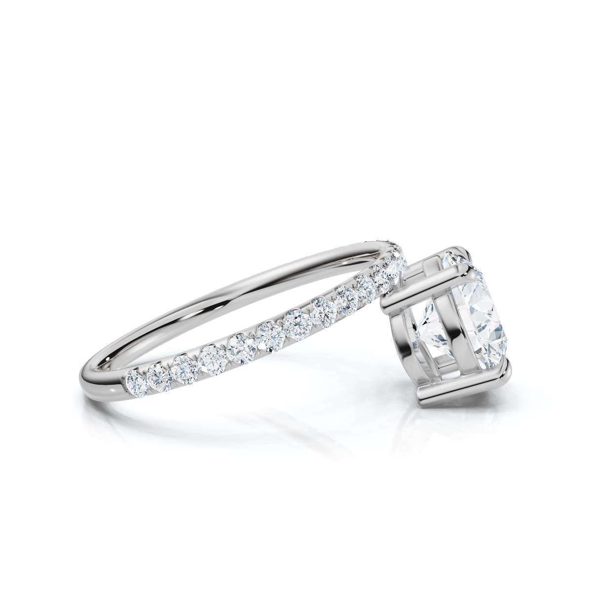 14K White Gold Sereline Accents Lab Grown Diamond Ring (1/3 ct. tw)