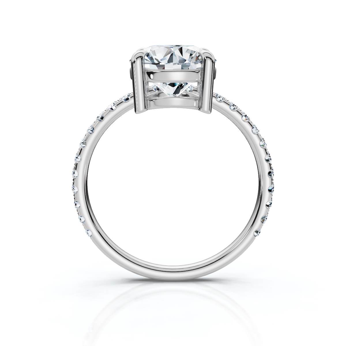 14K White Gold Sereline Accents Lab Grown Diamond Ring (1/3 ct. tw)