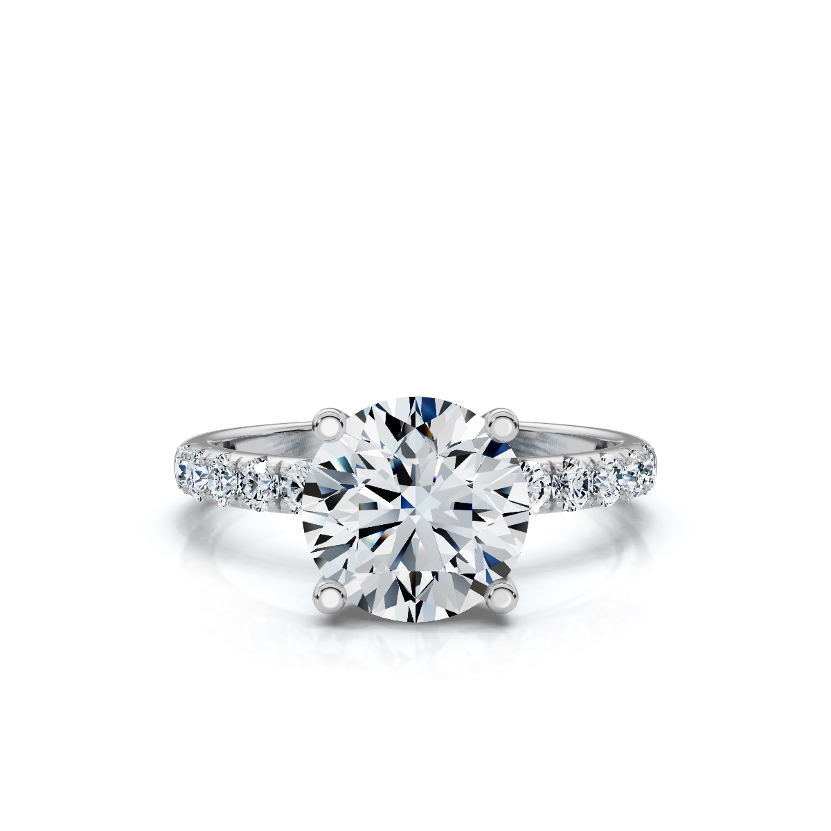 14K White Gold Daena Accents Lab Grown Diamond Ring (1/3 ct. tw)