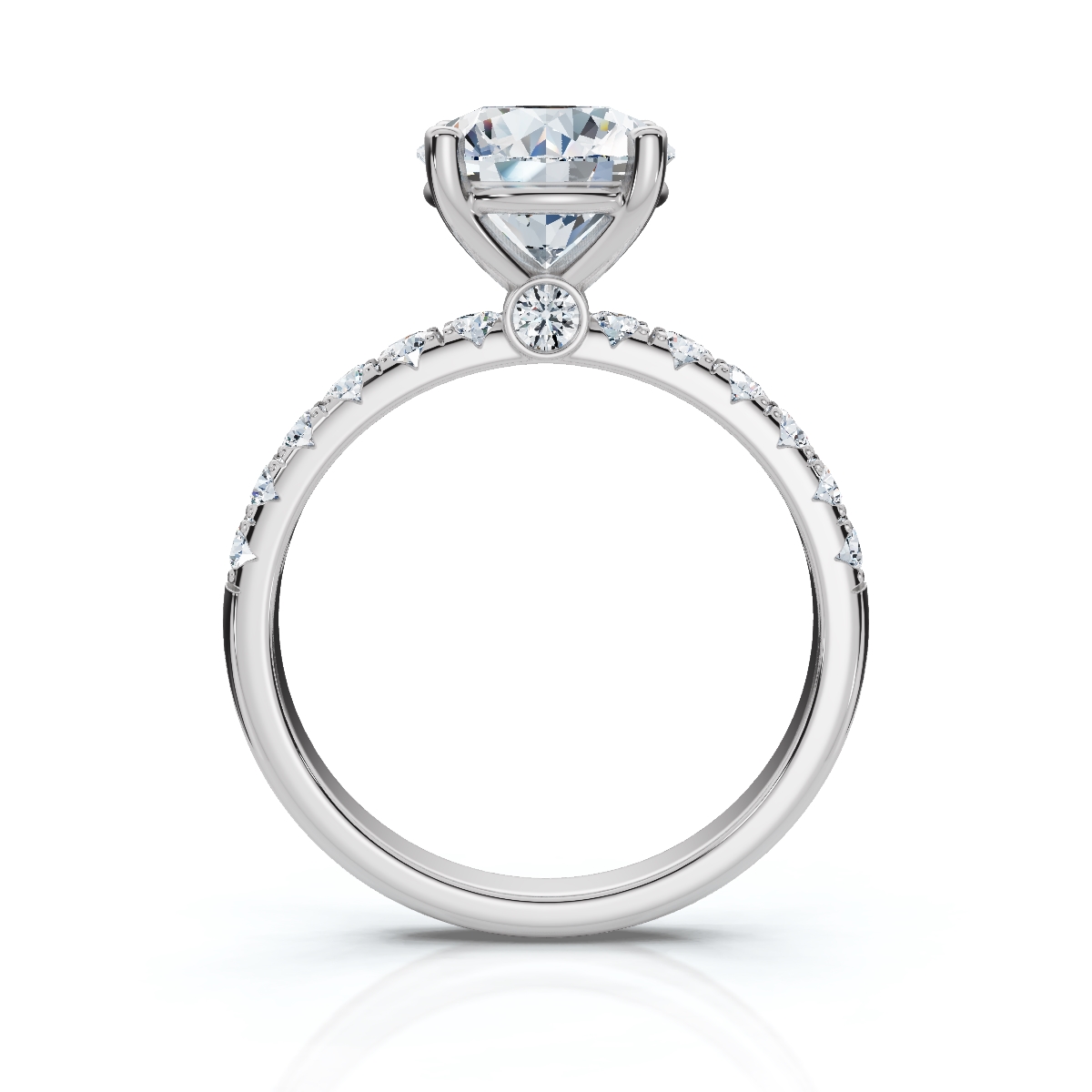 14K White Gold Daena Accents Lab Grown Diamond Ring (1/3 ct. tw)