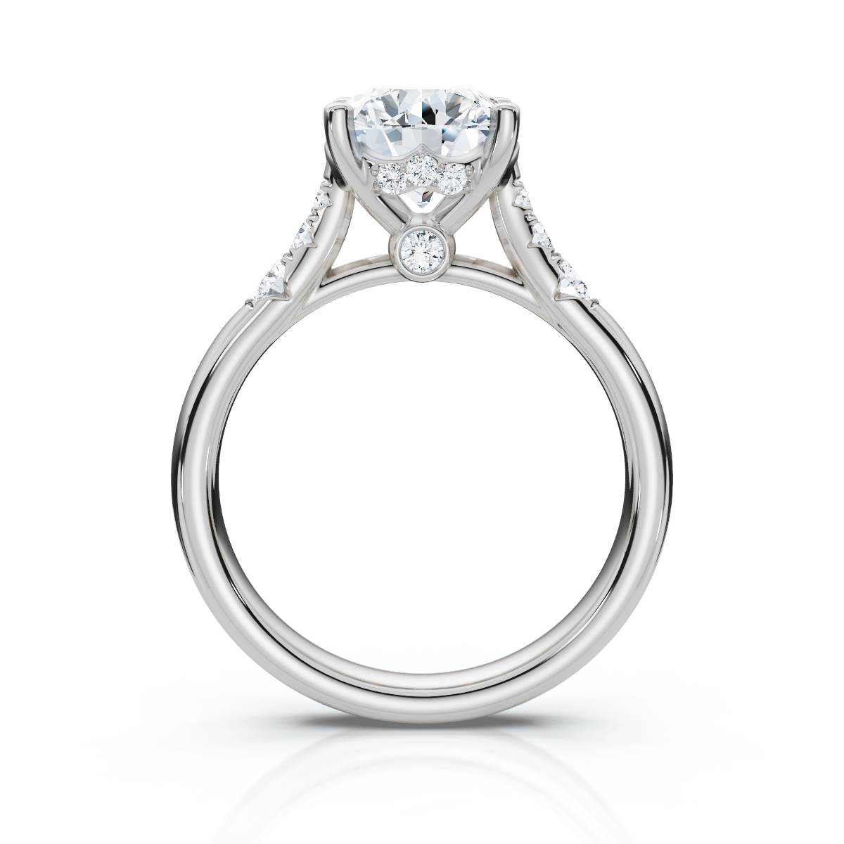 14K White Gold Maristella Accents Lab Grown Diamond Ring (1/4 ct. tw)