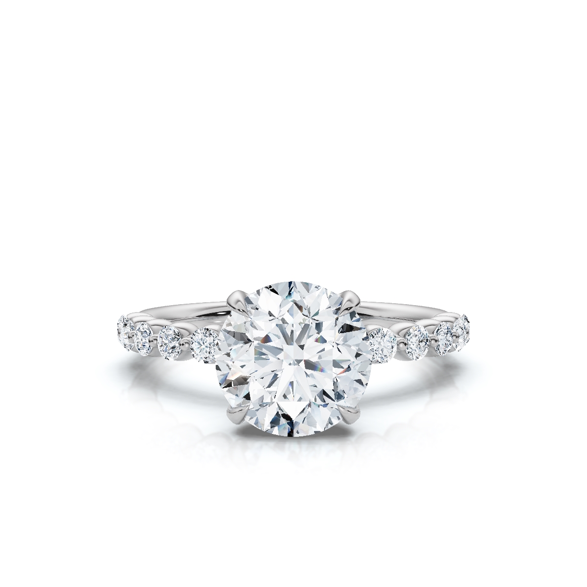 14K White Gold Sherah Accents Lab Grown Diamond Ring (1/3 ct. tw)