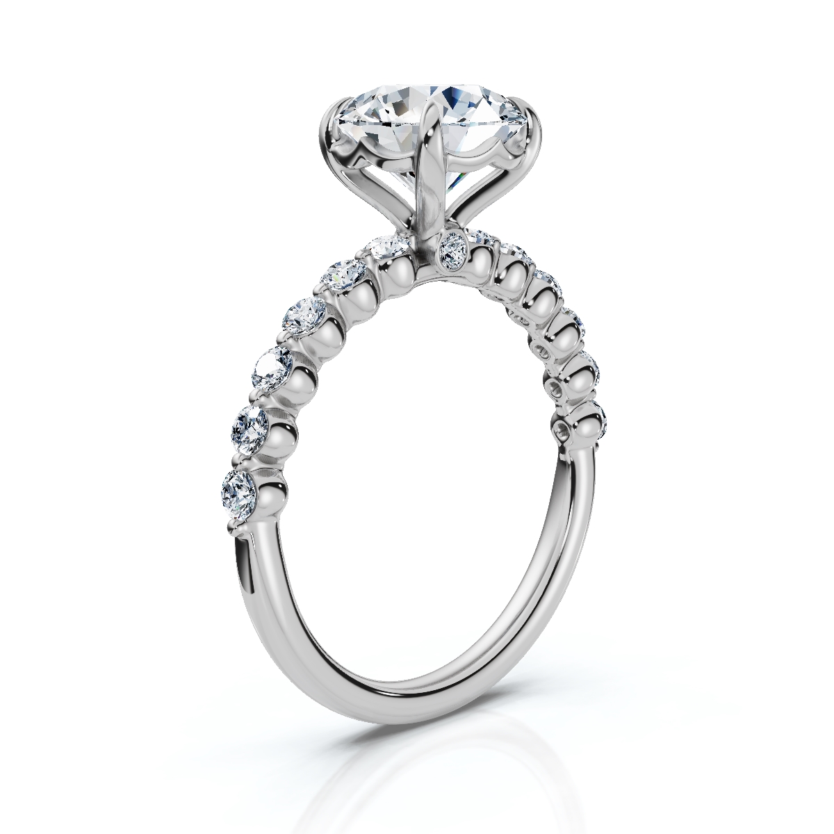 14K White Gold Sherah Accents Lab Grown Diamond Ring (1/3 ct. tw)