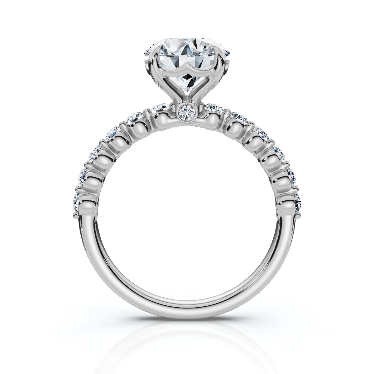 14K White Gold Sherah Accents Lab Grown Diamond Ring (1/3 ct. tw)
