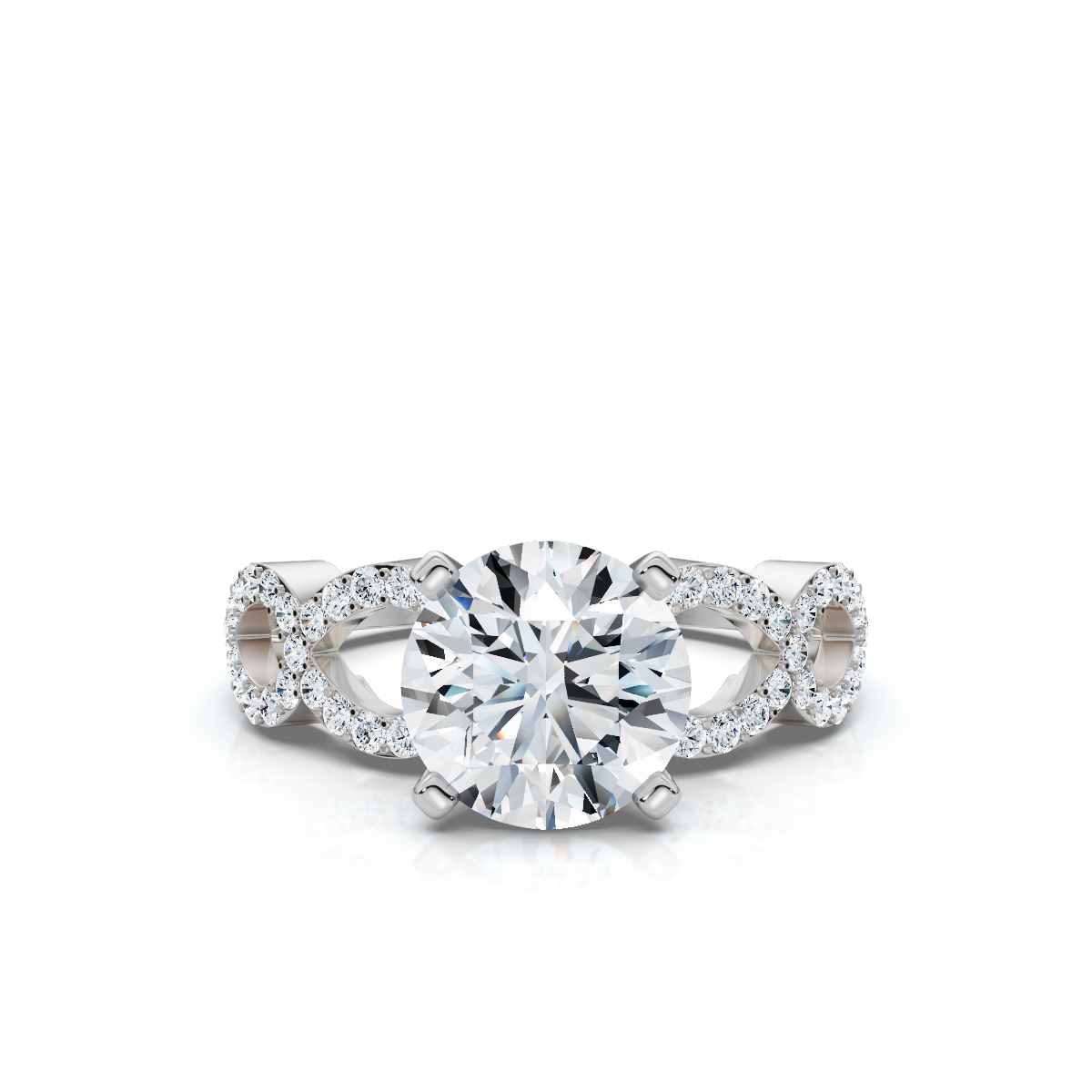 14K White Gold Caoimhe Accents Lab Grown Diamond Ring (1/4 ct. tw)