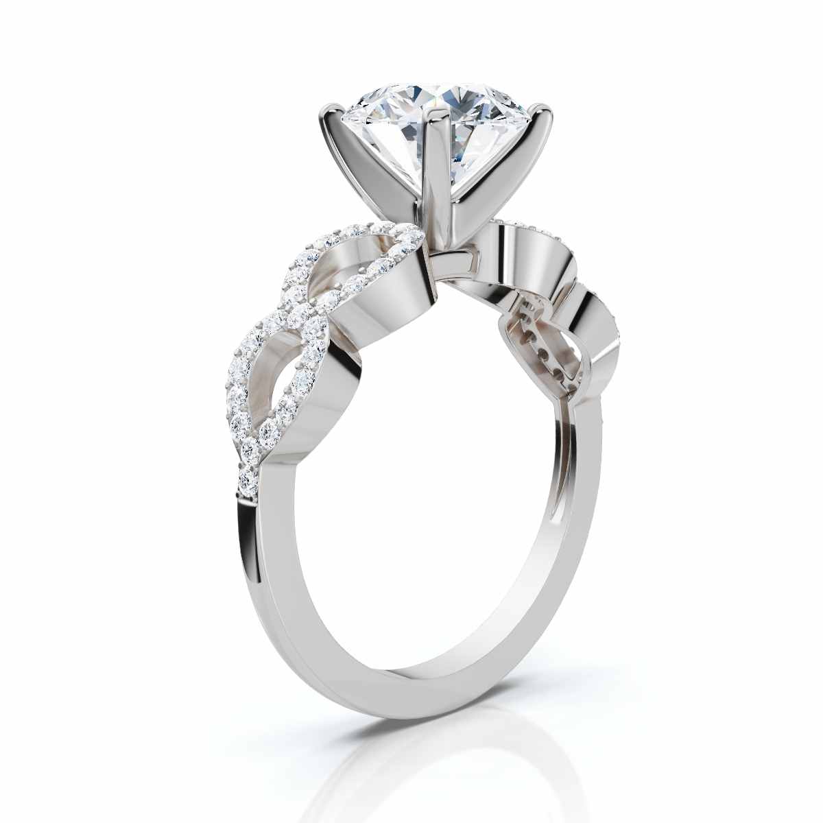 14K White Gold Caoimhe Accents Lab Grown Diamond Ring (1/4 ct. tw)
