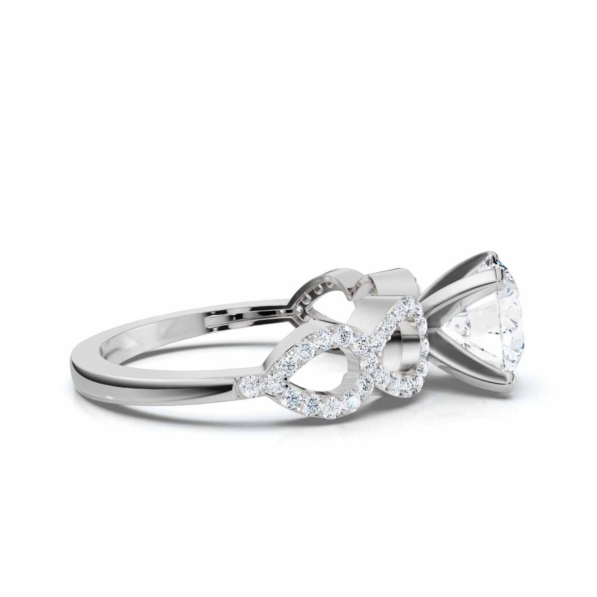 14K White Gold Caoimhe Accents Lab Grown Diamond Ring (1/4 ct. tw)