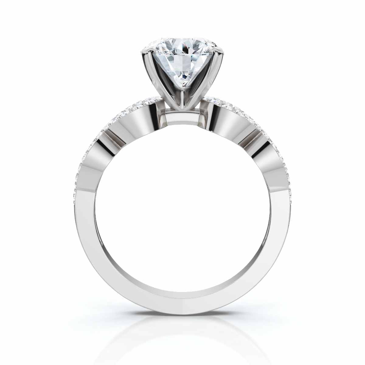 14K White Gold Caoimhe Accents Lab Grown Diamond Ring (1/4 ct. tw)