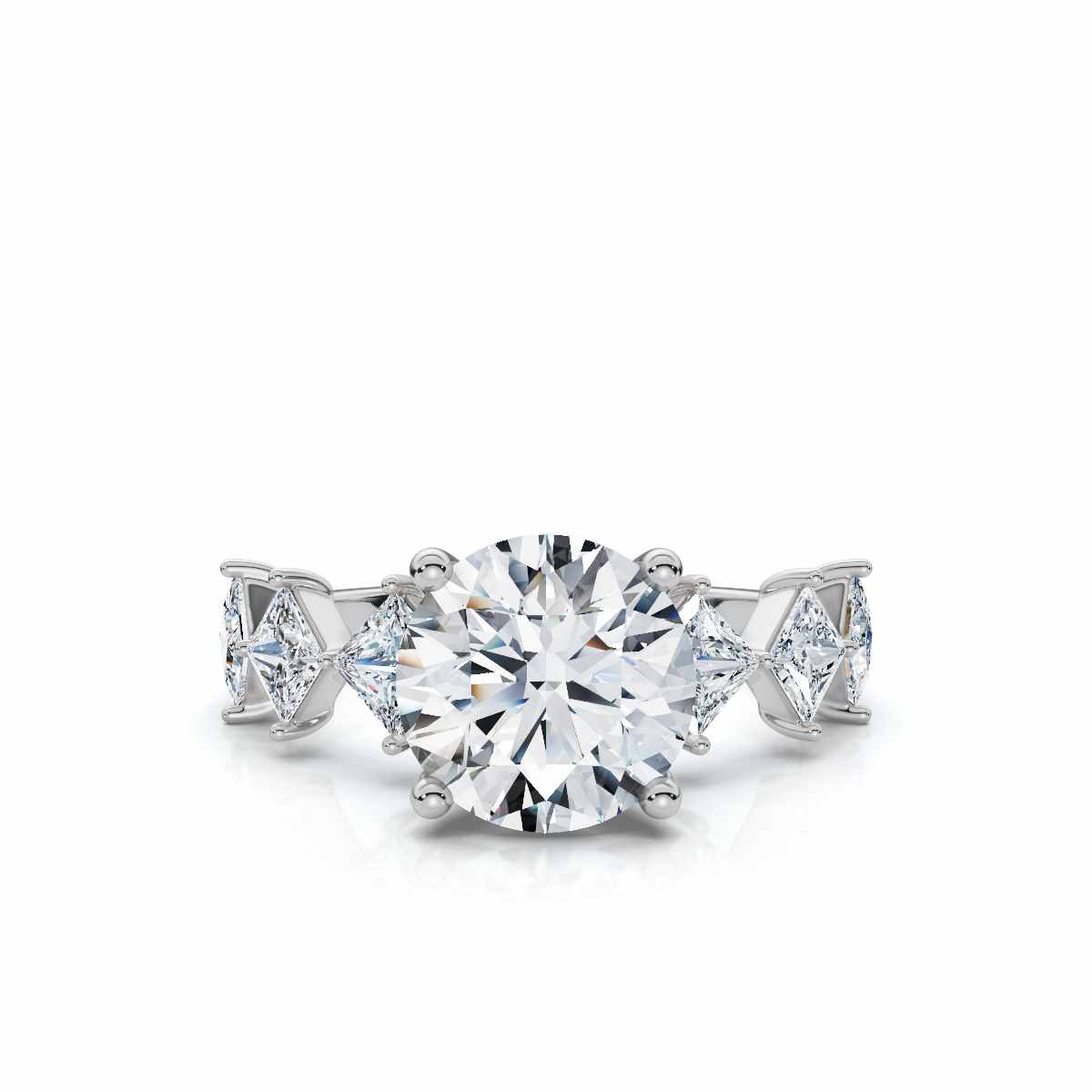 14K White Gold Aurelya Accents Lab Grown Diamond Ring (1 ct. tw)