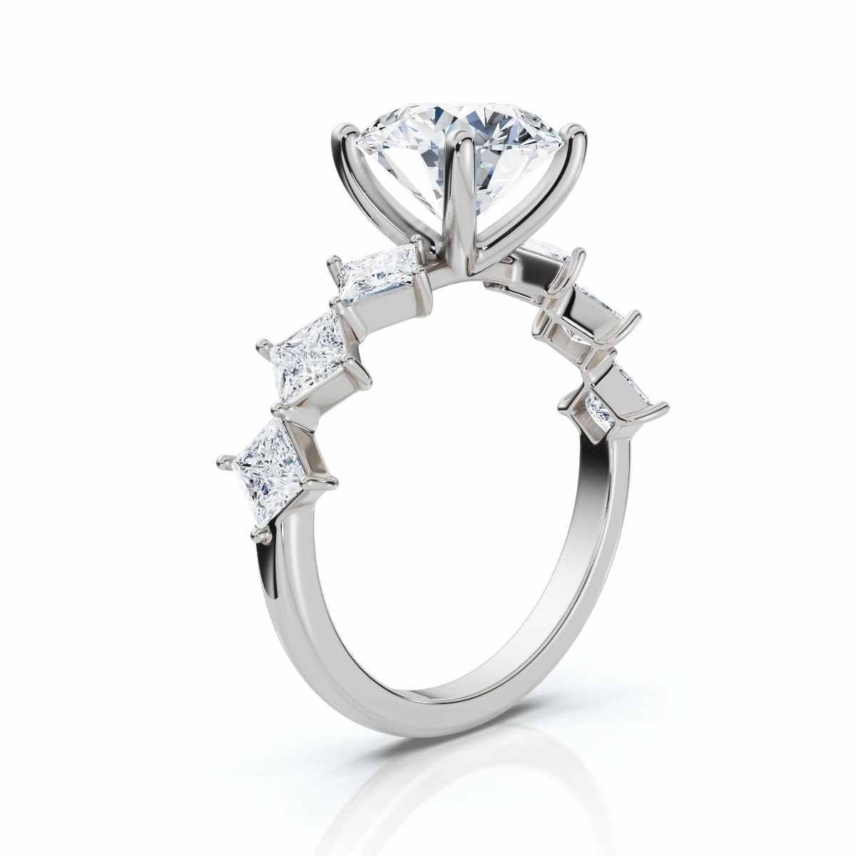14K White Gold Aurelya Accents Lab Grown Diamond Ring (1 ct. tw)