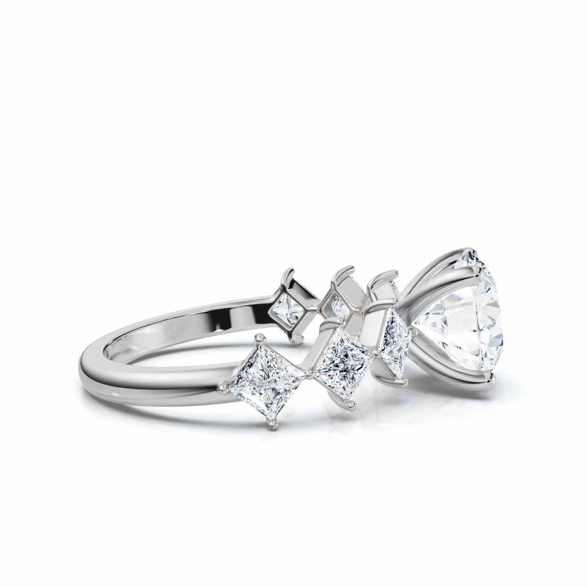 14K White Gold Aurelya Accents Lab Grown Diamond Ring (1 ct. tw)