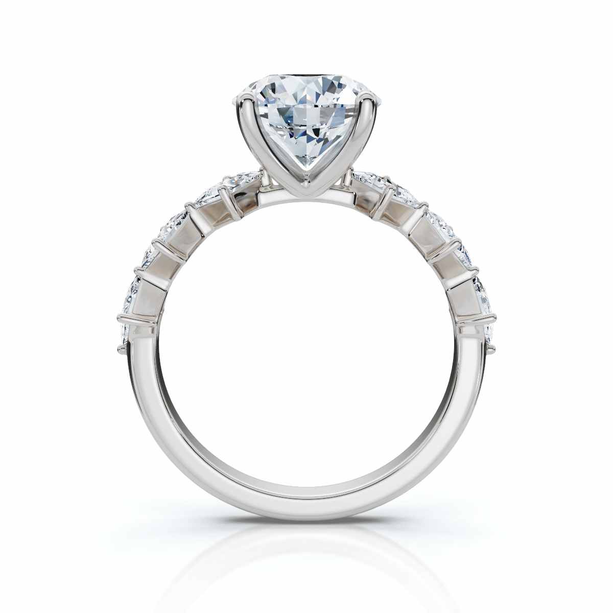 14K White Gold Aurelya Accents Lab Grown Diamond Ring (1 ct. tw)
