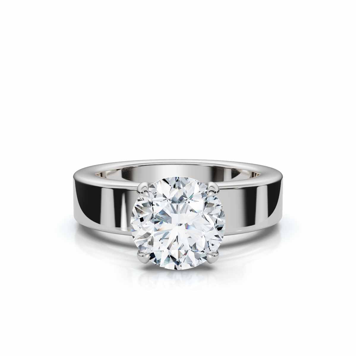 14K White Gold Amarise Hidden Accents Lab Grown Diamond Engagement Ring (1/20 ct. tw)