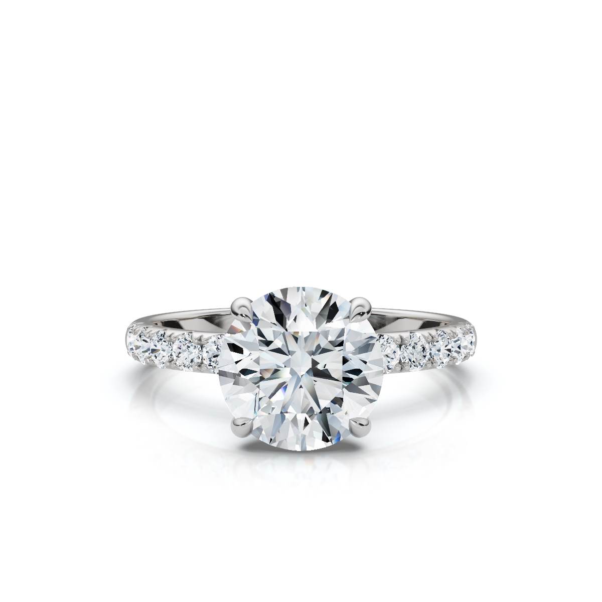 14K White Gold Florinelle Accents Lab Grown Diamond Ring (2/5 ct. tw)