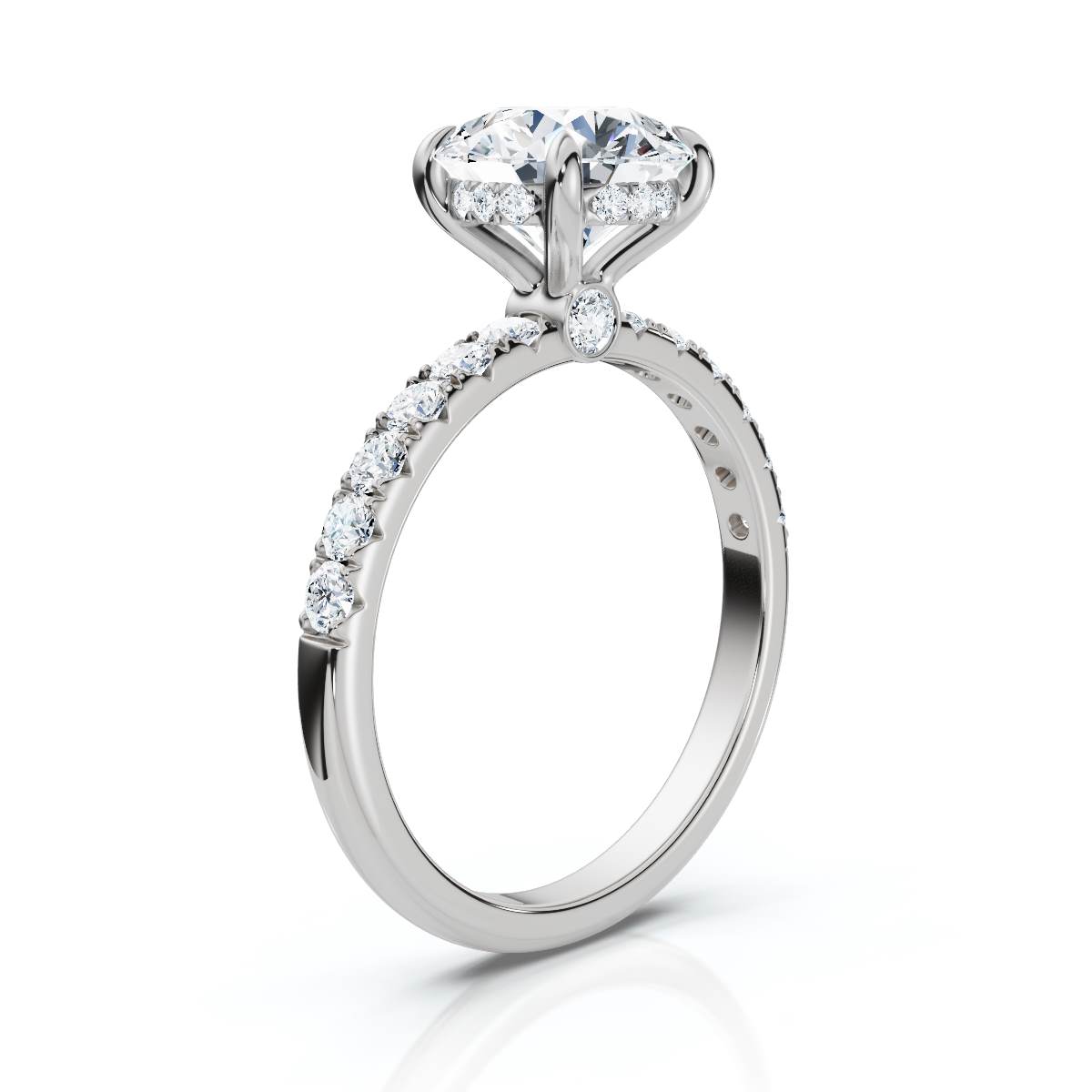 14K White Gold Florinelle Accents Lab Grown Diamond Ring (2/5 ct. tw)