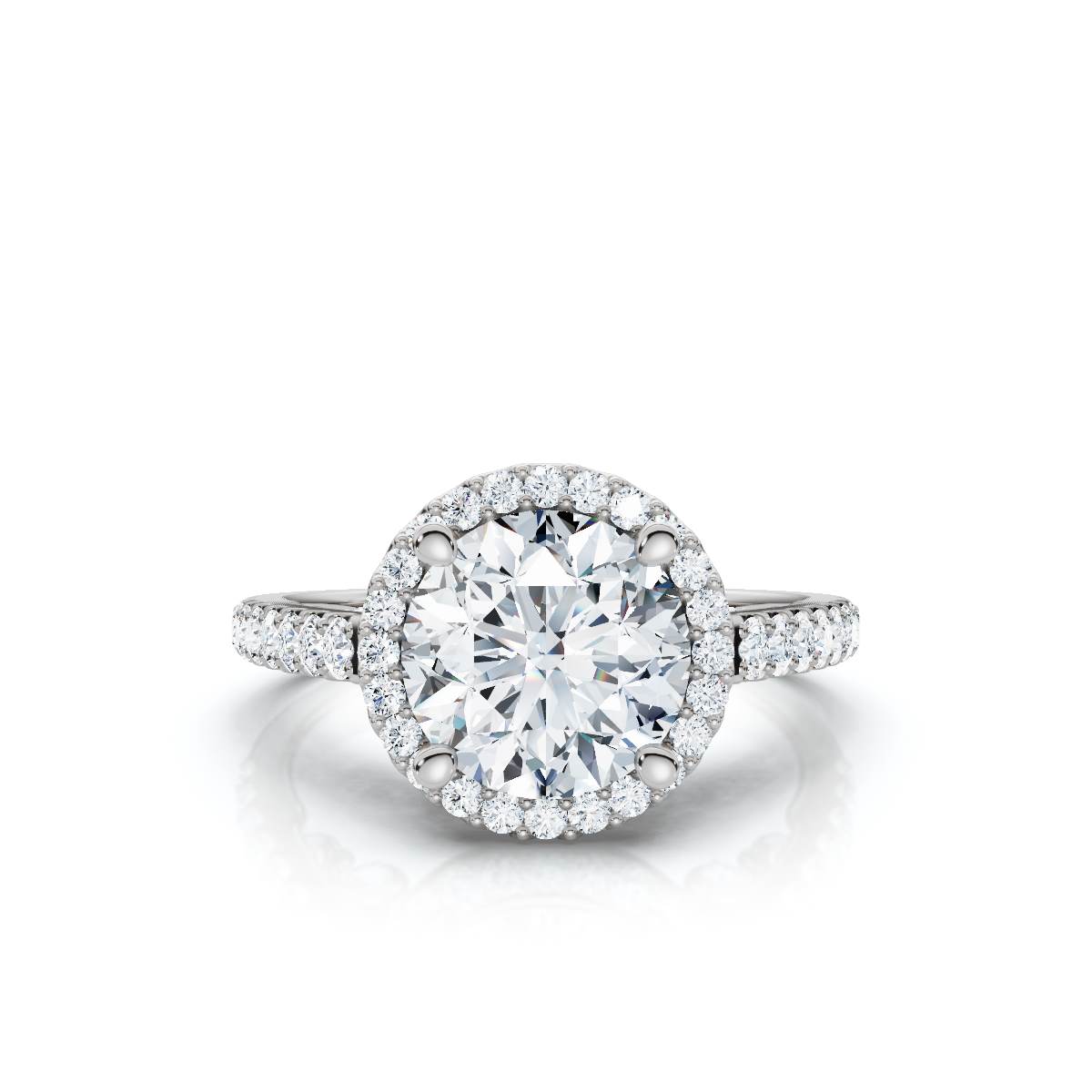 14K White Gold Eireen Accents Lab Grown Diamond Engagement Ring (1/2 ct. tw)