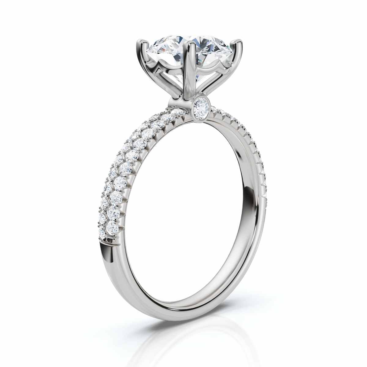 14K White Gold Udele Hidden Accents Lab Grown Diamond Ring (1/3 ct. tw)