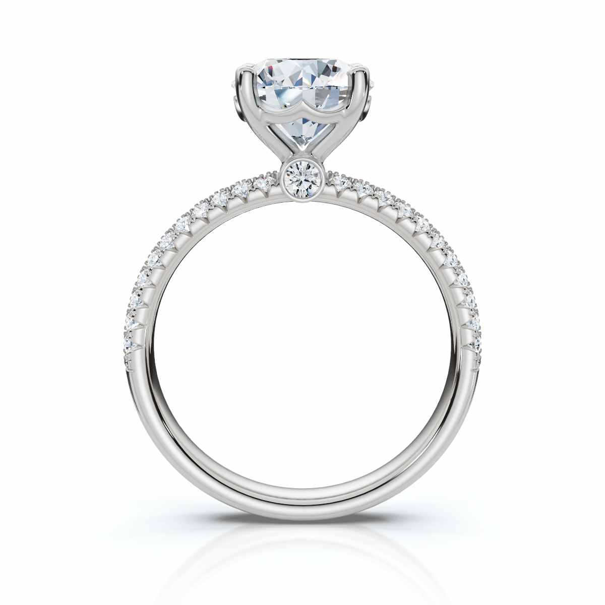 14K White Gold Udele Hidden Accents Lab Grown Diamond Ring (1/3 ct. tw)