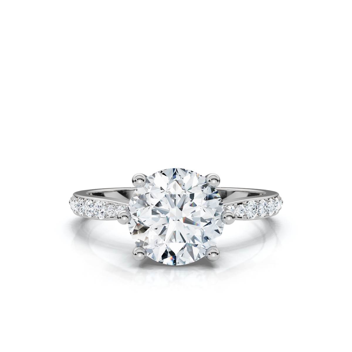 14K White Gold Yaretzi Accents Lab Grown Diamond Ring (1/6 ct. tw)