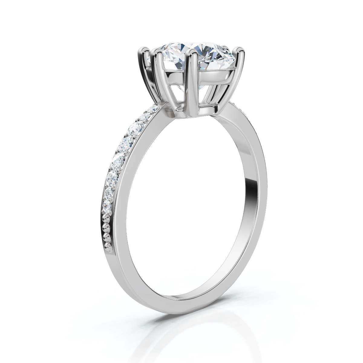 14K White Gold Yaretzi Accents Lab Grown Diamond Ring (1/6 ct. tw)