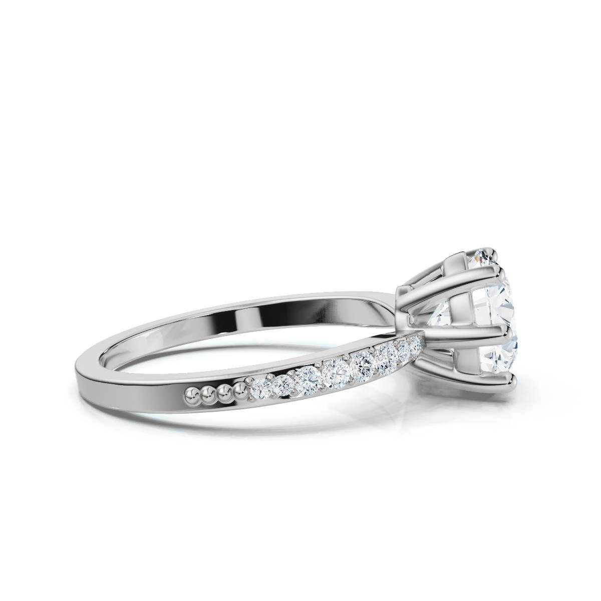 14K White Gold Yaretzi Accents Lab Grown Diamond Ring (1/6 ct. tw)