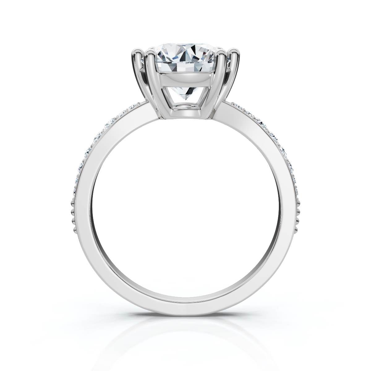 14K White Gold Yaretzi Accents Lab Grown Diamond Ring (1/6 ct. tw)