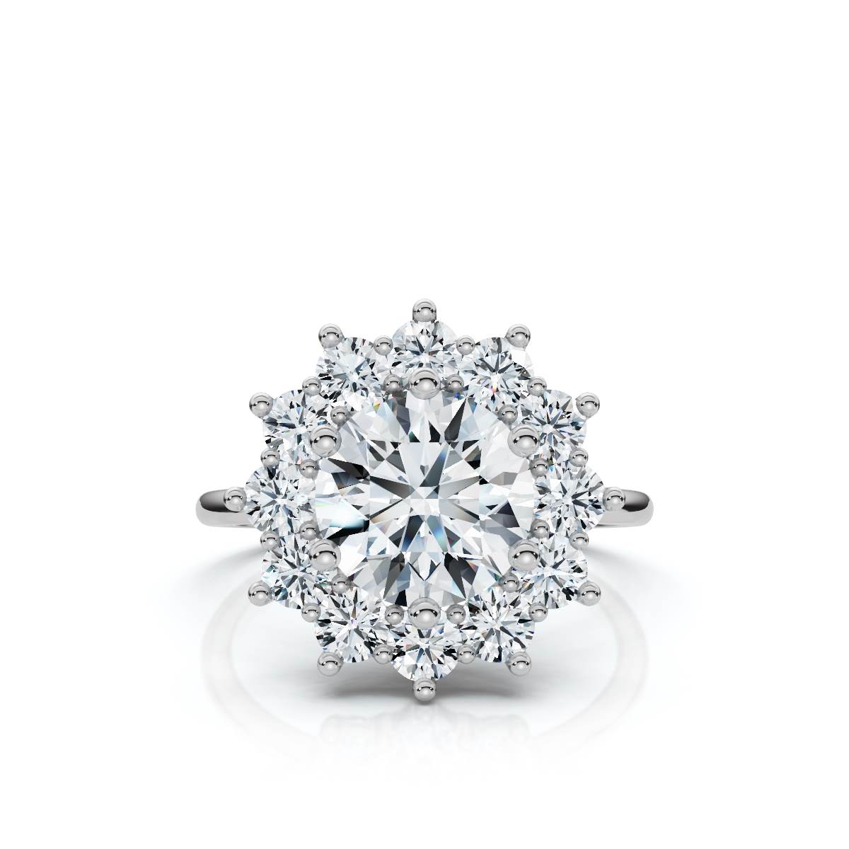 14K White Gold Morwenna Halo Lab Grown Diamond Ring (3/4 ct. tw)