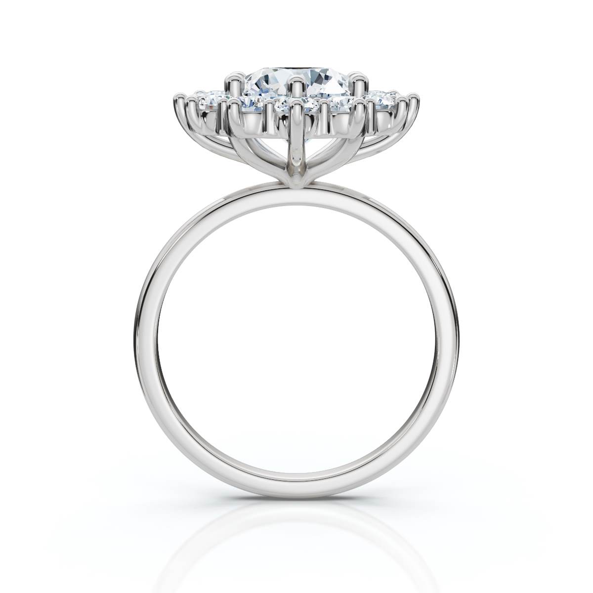 14K White Gold Morwenna Halo Lab Grown Diamond Ring (3/4 ct. tw)